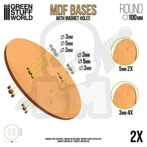 Badlands Bases Round 100mm (x1